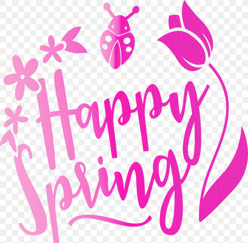 Pink Text Font Magenta Logo, PNG, 3000x2941px, Hello Spring, Logo, Magenta, Paint, Pink Download Free