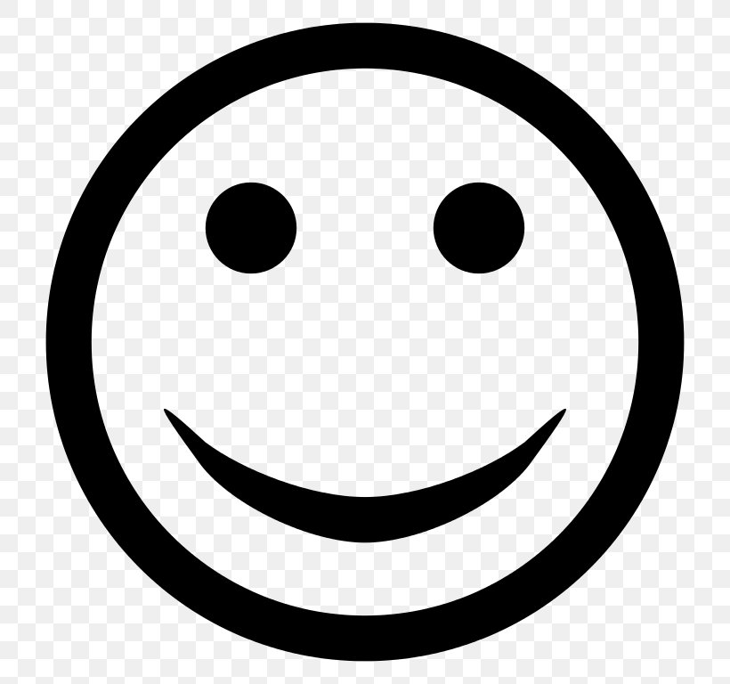 Smiley Emoticon Clip Art, PNG, 768x768px, Smiley, Black And White, Emoji, Emoticon, Emotion Download Free