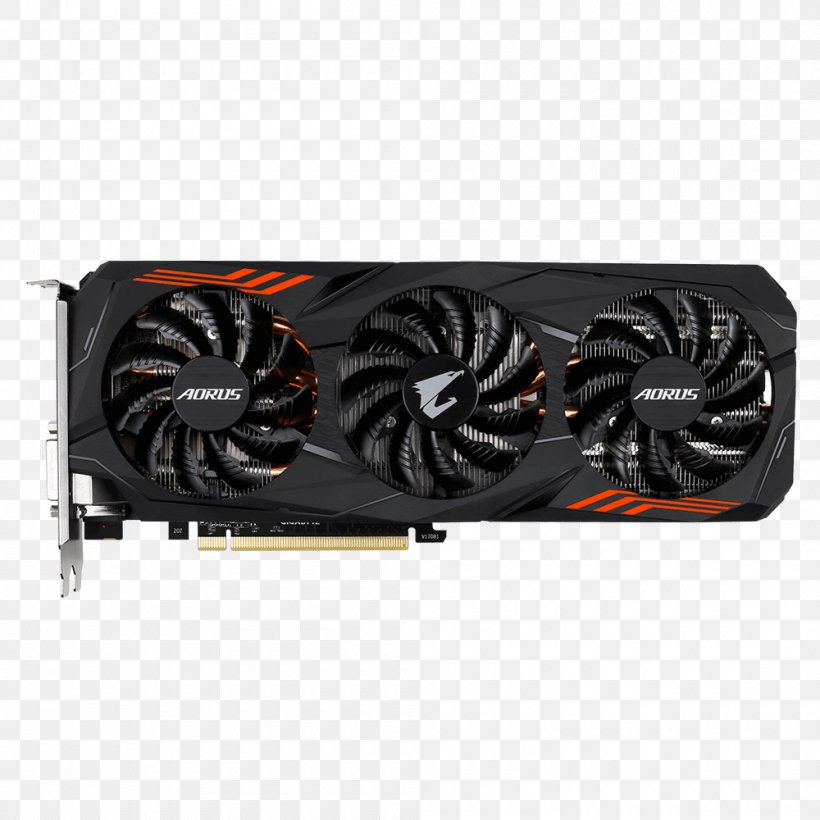 Graphics Cards & Video Adapters Gigabyte AORUS GeForce GTX 1070Ti 8G GeForce GTX 1070 Ti 8GB GDDR5 Gigabyte Technology GDDR5 SDRAM, PNG, 1000x1000px, Graphics Cards Video Adapters, Aorus, Computer Component, Computer Cooling, Electronic Device Download Free