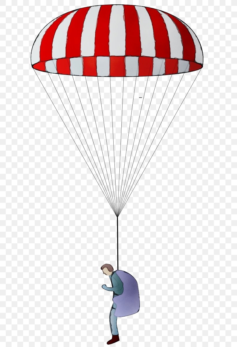 Parachute Air Sports Sports Equipment Parachuting Paratrooper, PNG, 618x1198px, Watercolor, Air Sports, Paint, Parachute, Parachuting Download Free