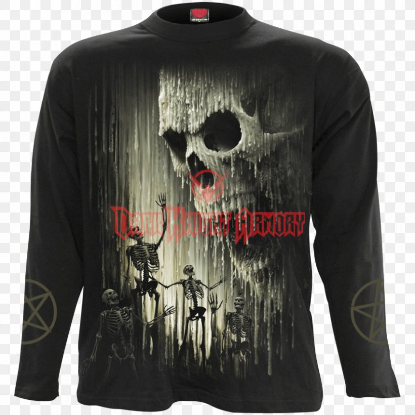 T-shirt Hoodie Skull Calavera Sleeve, PNG, 850x850px, Tshirt, Bluza, Brand, Calavera, Clothing Download Free