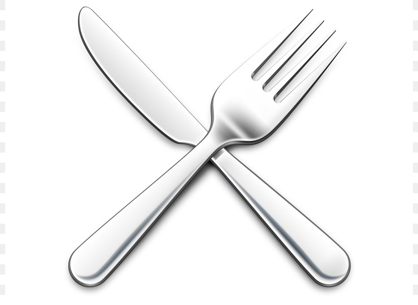 Knife Fork Spoon Clip Art, PNG, 800x600px, Knife, Black And White, Cutlery, Dribbble, Eating Utensil Etiquette Download Free