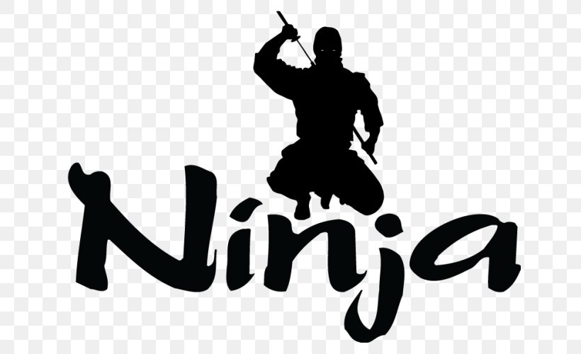 Ninja Silhouette YouTube, PNG, 650x500px, Ninja, Black, Black And White, Brand, Cartoon Download Free