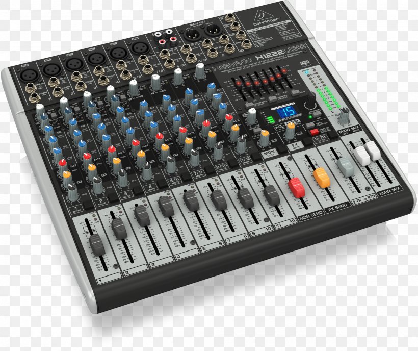 Audio Mixers Behringer Xenyx X1222USB Behringer X1832USB Behringer Xenyx X1204USB, PNG, 2000x1679px, Audio Mixers, Analog Signal, Audio, Audio Equipment, Behringer Download Free