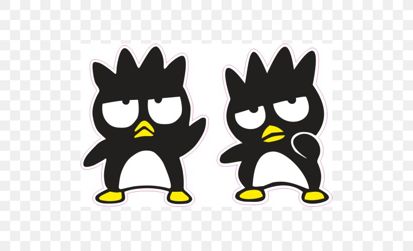 Hello Kitty Badtz-Maru Sanrio Puroland Sticker, PNG, 500x500px, Hello Kitty, Badtzmaru, Black, Carnivoran, Cartoon Download Free