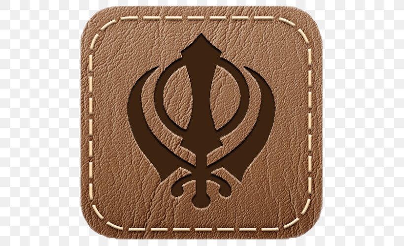 Khanda Sikhism Golden Temple Nishan Sahib, PNG, 500x500px, Khanda, Brand, Brown, Emblem, Golden Temple Download Free