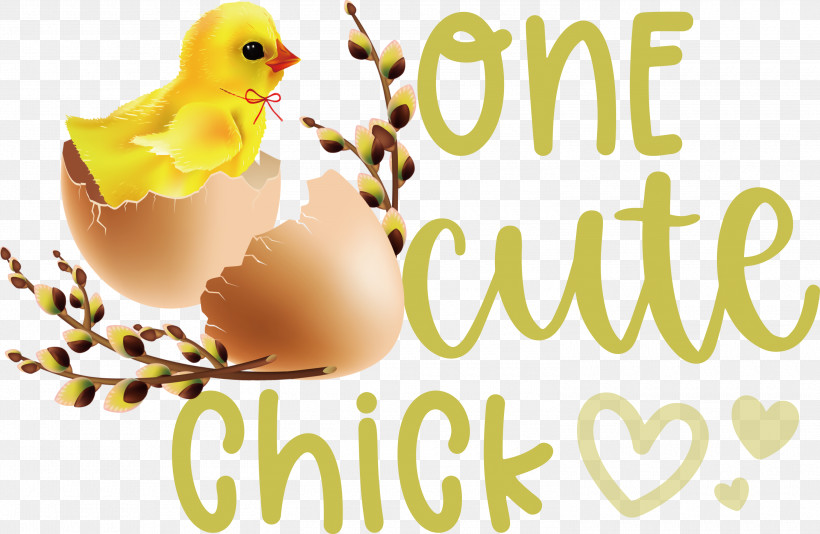 One Cute Chick Easter Day Happy Easter, PNG, 3000x1955px, Easter Day, Beak, Egg, Happy Easter, Meter Download Free