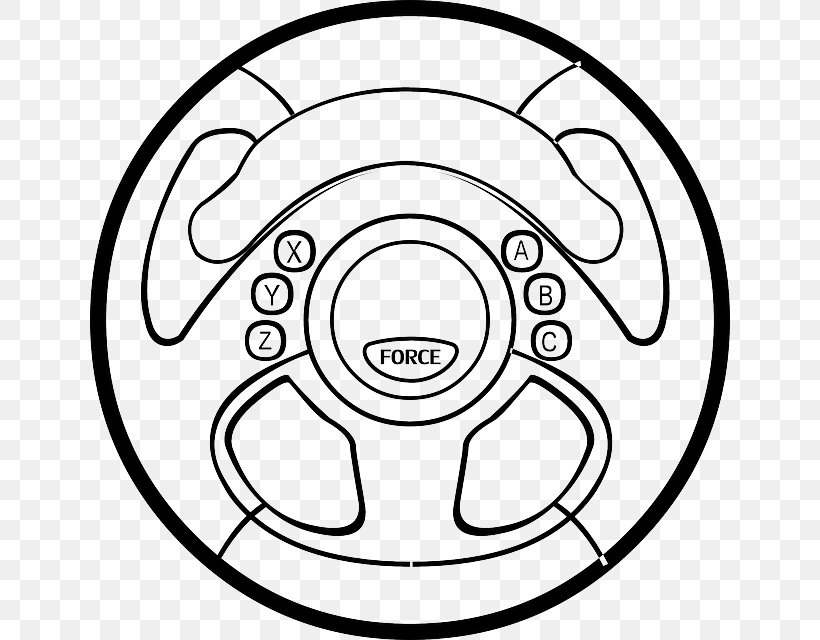 Car Motor Vehicle Steering Wheels Clip Art, PNG, 640x640px, Car, Area, Bicycle, Bicycle Wheels, Black Download Free