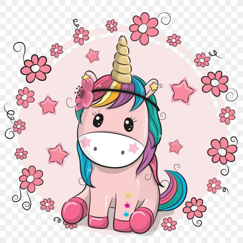 Cartoon Pink Sticker, PNG, 1000x1000px, Cartoon Unicorn, Baby Unicorn,  Cartoon, Cute Unicorn, Pink Download Free