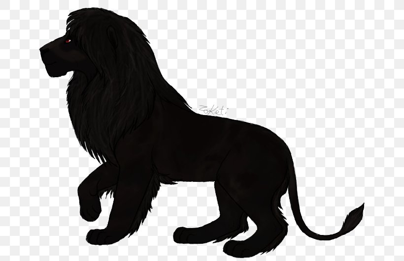 Dog Breed Lion Cat Black, PNG, 688x531px, Dog Breed, Big Cat, Big Cats, Black, Black And White Download Free