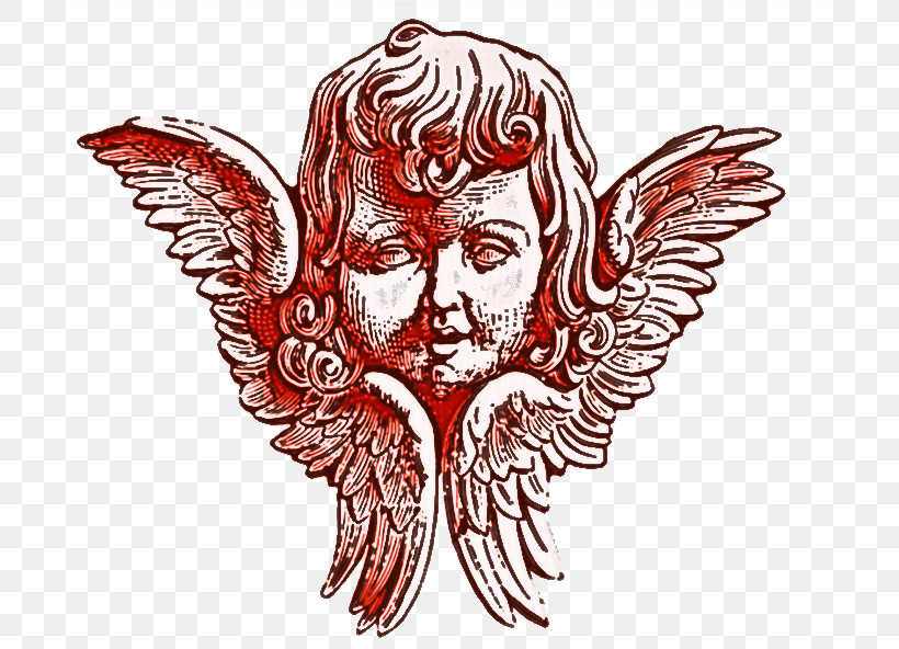 Head Wing Drawing Tattoo Angel, PNG, 700x592px, Head, Angel, Demon, Drawing, Mouth Download Free