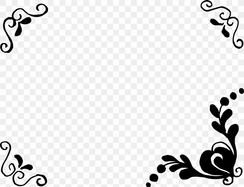 Flower Picture Frames Clip Art, PNG, 2090x1604px, Flower, Black, Black And White, Body Jewelry, Branch Download Free