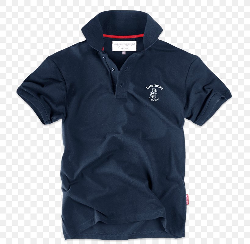 T-shirt Dobermann Sleeve Polo Shirt, PNG, 800x800px, Tshirt, Active Shirt, Blue, Brand, Clothing Download Free