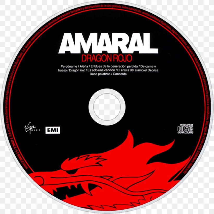 Amaral Gato Negro Dragón Rojo Compact Disc, PNG, 1000x1000px, 2008, Amaral, Artist, Biscuit, Black Cat Download Free