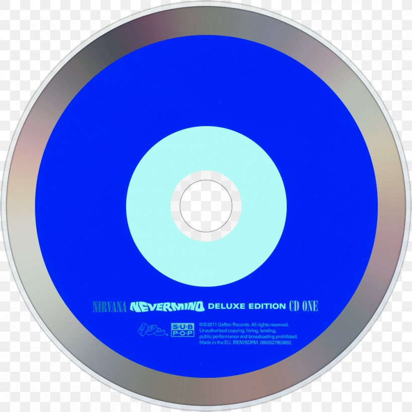 Compact Disc Nevermind Royalty-free, PNG, 1000x1000px, Compact Disc, Blue, Brand, Button, Data Storage Device Download Free