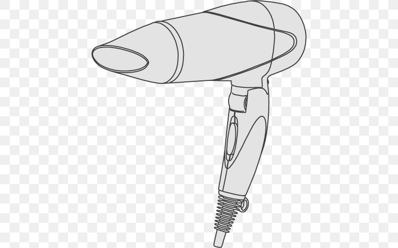 Hair Dryers Line Angle, PNG, 512x512px, Hair Dryers, Black And White, Drawing, Drying, Hair Download Free