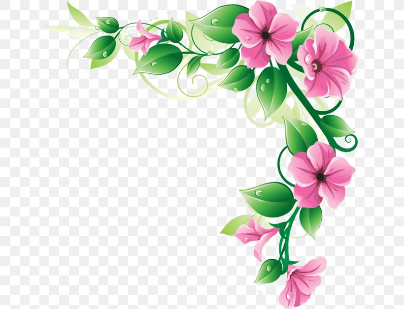 Border Flowers Borders And Frames Clip Art, PNG, 640x628px, Border Flowers, Blossom, Borders And Frames, Branch, Cdr Download Free
