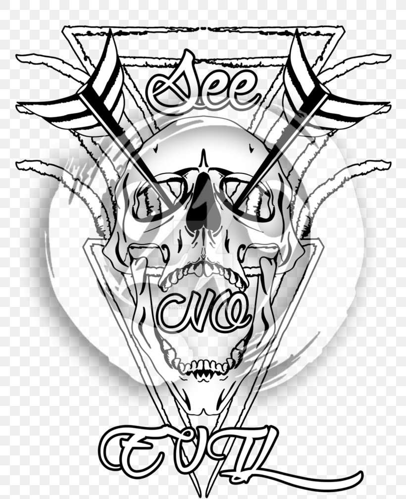 Design Sketch Skull Drawing Visual Arts, PNG, 792x1008px, Skull, Art, Artwork, Black And White, Bone Download Free