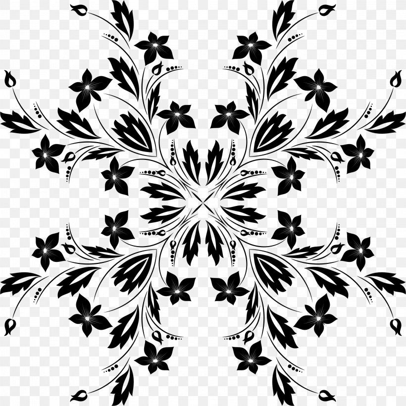 Flower Clip Art, PNG, 2318x2318px, Flower, Art, Black, Black And White, Branch Download Free