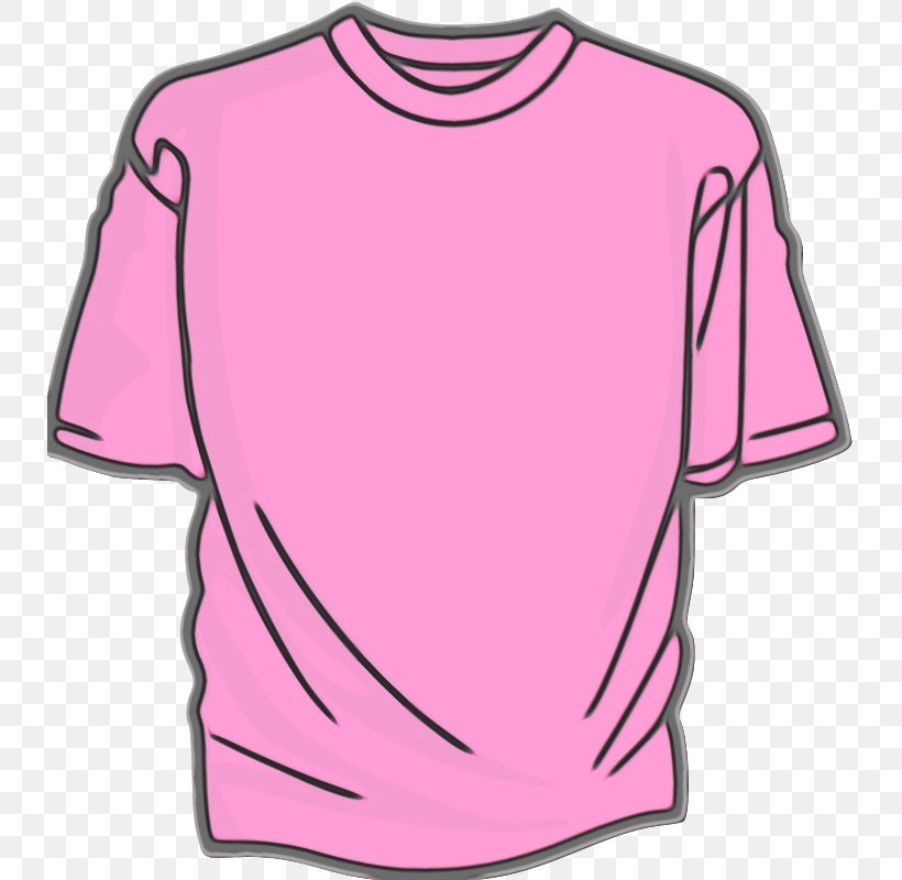 Clothing Pink T-shirt White Sleeve, PNG, 734x800px, Watercolor, Active Shirt, Clothing, Jersey, Magenta Download Free