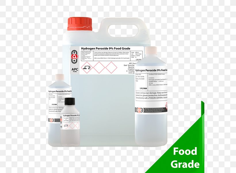 Hydrogen Peroxide Food Solvent In Chemical Reactions Distilled Water, PNG, 600x600px, Hydrogen Peroxide, Alcohol, Bottle, Chemical Substance, Diol Download Free