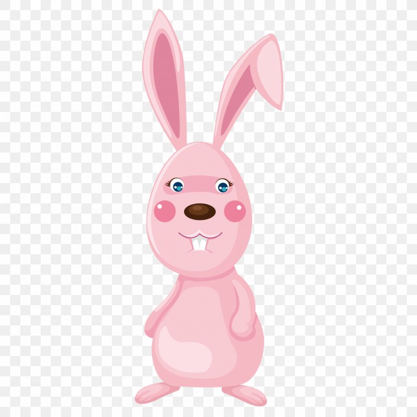 Hare Rabbit Easter Bunny Pink, PNG, 1500x1501px, Hare, Archive File, Cartoon, Ear, Easter Download Free
