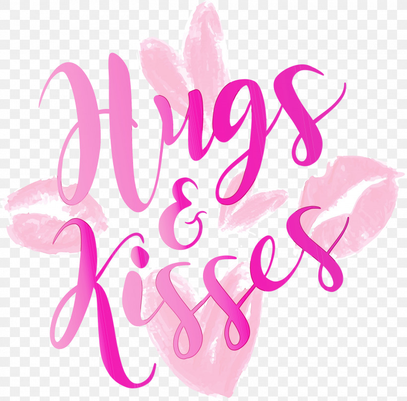 Pink Text Font Magenta, PNG, 3000x2961px, Valentines Day, Hugs And Kisses, Magenta, Paint, Pink Download Free