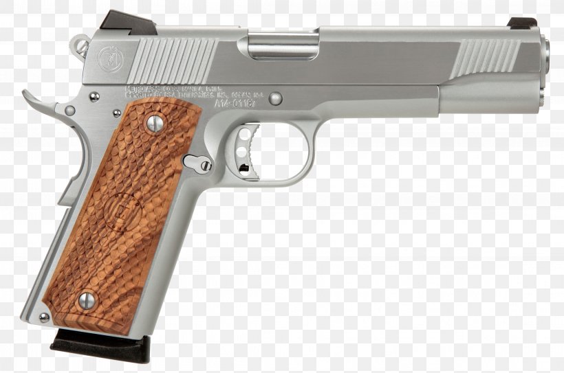 Firearm M1911 Pistol .45 ACP Handgun, PNG, 4426x2934px, Watercolor, Cartoon, Flower, Frame, Heart Download Free