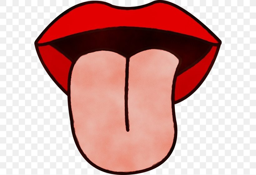 Red Clip Art Lip Tongue Mouth, PNG, 600x561px, Watercolor, Lip, Mouth, Neck, Paint Download Free