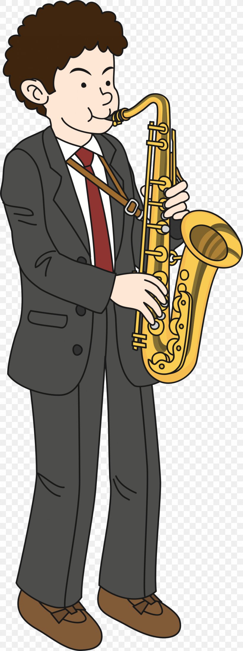 Saxophone Cartoon Saxophonist, PNG, 898x2400px, Watercolor, Cartoon,  Flower, Frame, Heart Download Free