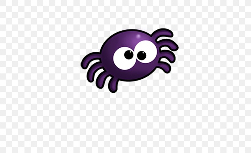 Spider Purple Clip Art, PNG, 500x500px, Spider, Cartoon, Home Page, Invertebrate, Logo Download Free
