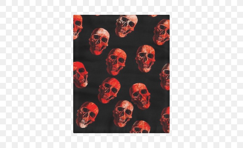 Skull Douchegordijn Red Shower Curtain, PNG, 500x500px, Skull, Bone, Curtain, Douchegordijn, Red Download Free
