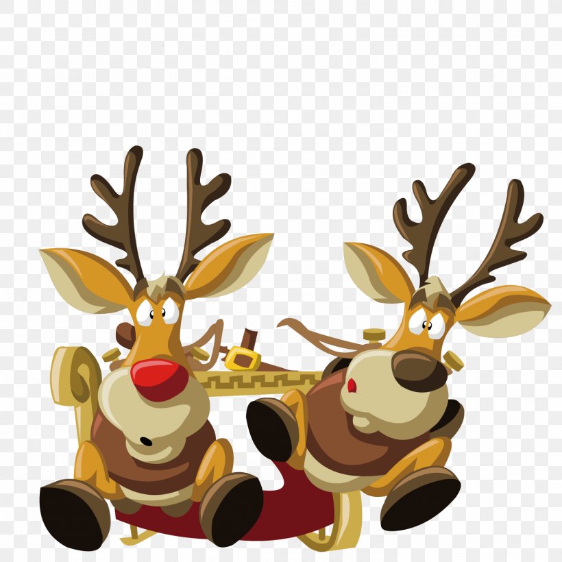 Santa Claus Rudolph Reindeer Christmas Sticker, PNG, 1500x1501px, Santa Claus, Antler, Brand, Christmas, Cushion Download Free