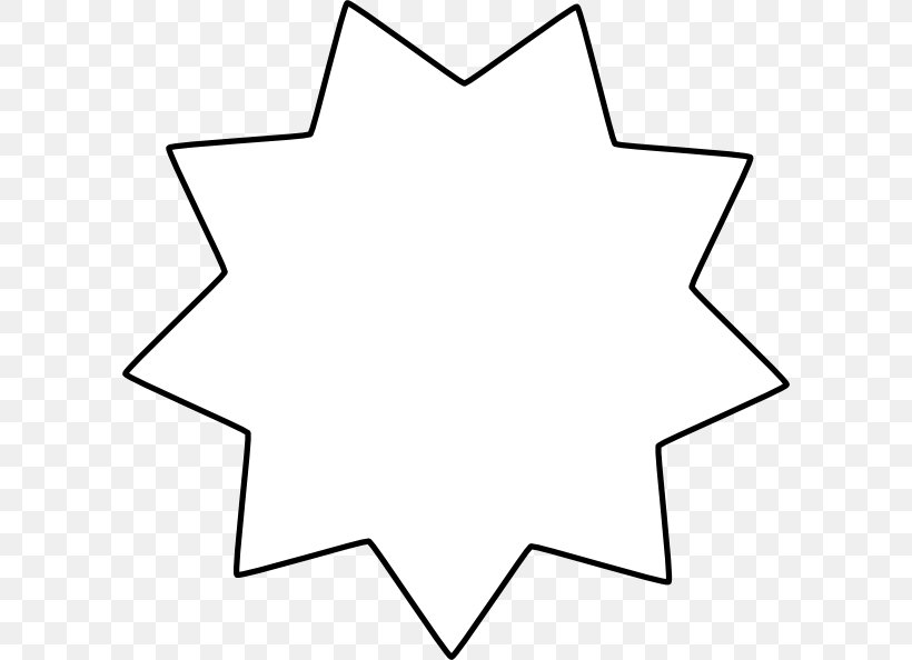 Star Polygon Black And White Clip Art, PNG, 600x594px, Star Polygon, Area, Black, Black And White, Line Art Download Free