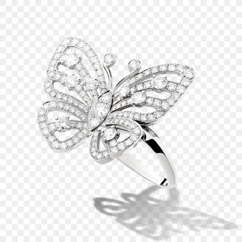 Butterfly Earring Jewellery Diamond, PNG, 825x825px, Butterfly, Black And White, Body Jewellery, Body Jewelry, Brilliant Download Free