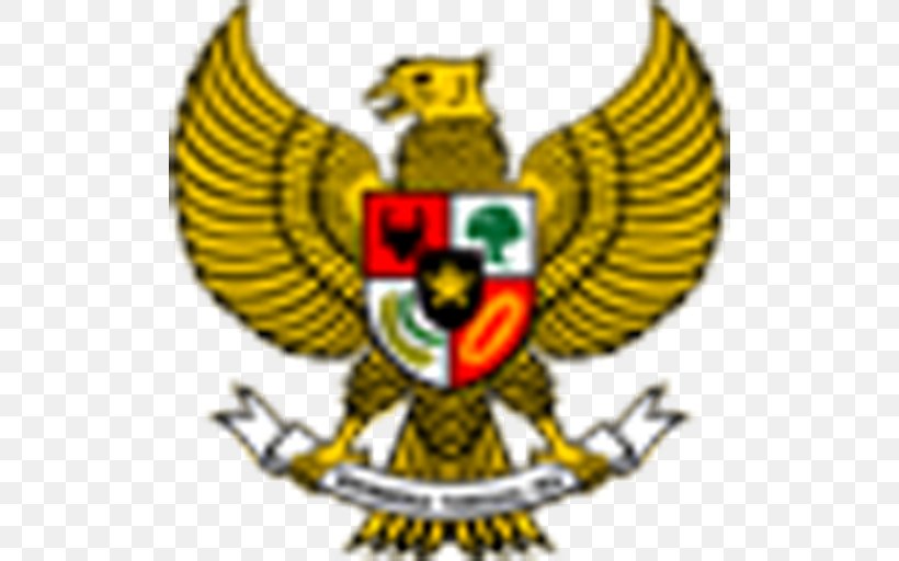 National Emblem Of Indonesia Garuda Pancasila Proclamation Of Indonesian Independence, PNG, 512x512px, Indonesia, Beak, Bhinneka Tunggal Ika, Brand, Coat Of Arms Download Free