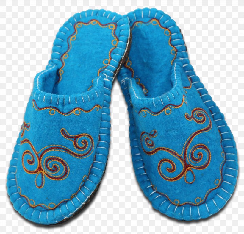 Slipper Felt Flip-flops Footwear Shoe, PNG, 3162x3034px, Slipper, Aqua, Blue, Cobalt Blue, Comfort Download Free