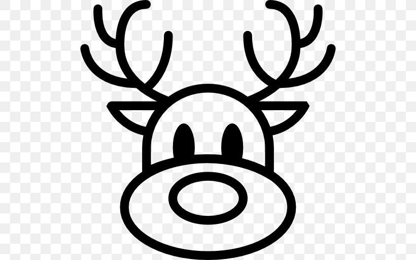 T-shirt Reindeer Rudolph Christmas Santa Claus, PNG, 512x512px, Tshirt, Antler, Black And White, Christmas, Christmas Stockings Download Free