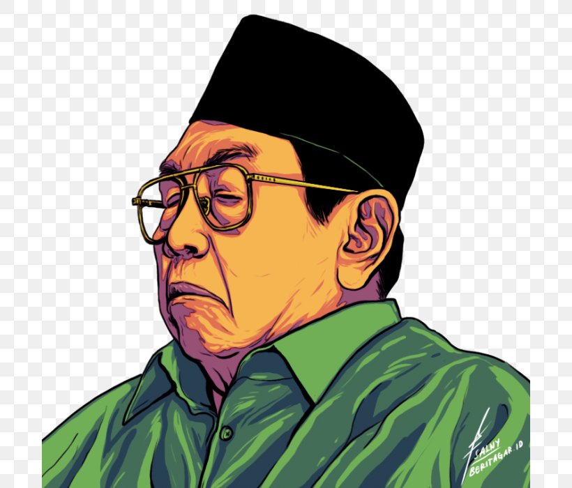 Abdurrahman Wahid Santri GUSDURian Network President Of Indonesia, PNG, 700x700px, 7 September, Abdurrahman Wahid, Art, Cartoon, Eyewear Download Free