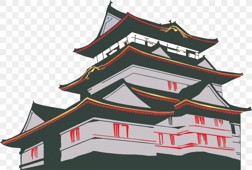 Japan House Euclidean Vector Clip Art, PNG, 2810x1901px, Japan, Brand, Building, Chinese Architecture, Facade Download Free
