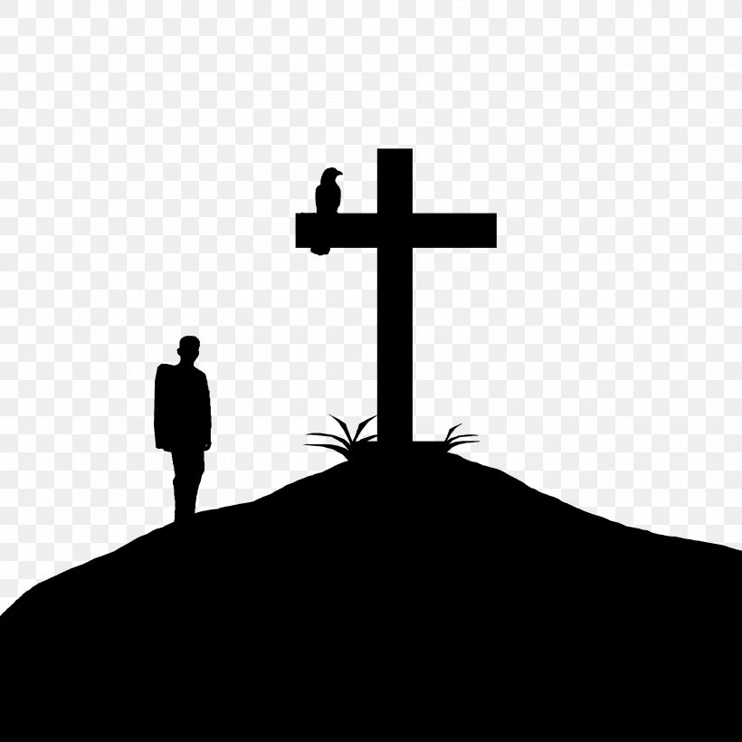 Silhouette Cross Drawing, PNG, 3000x3000px, Silhouette, Black And White, Christian Cross, Cross, Drawing Download Free