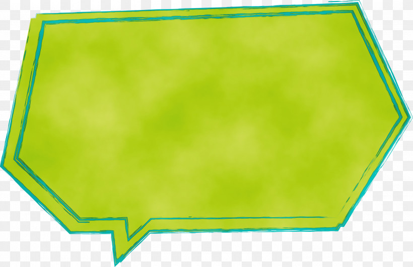 Green Yellow Square Rectangle, PNG, 3000x1945px, Thought Bubble, Green, Paint, Rectangle, Speech Balloon Download Free