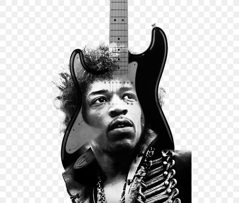 Jimi Hendrix Electric Guitar Guitarist Black And White Musician, PNG, 495x699px, Watercolor, Cartoon, Flower, Frame, Heart Download Free