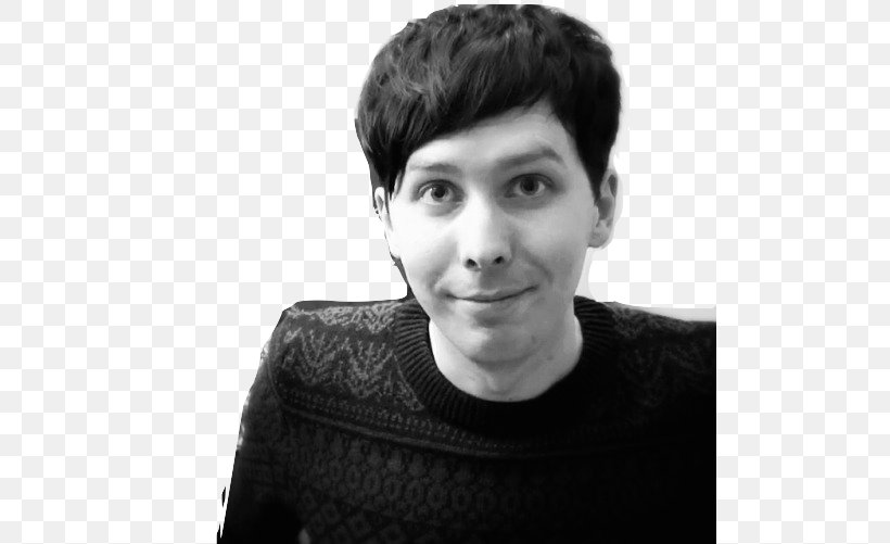 Phil Lester Black And White Dan And Phil, PNG, 500x501px, Phil Lester, Aesthetics, Black, Black And White, Black Hair Download Free