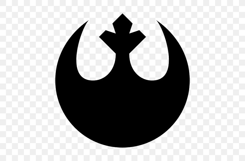 Black & White Rebel Alliance Symbol, PNG, 540x540px, Black White, Black And White, Galactic Empire, Monochrome, Monochrome Photography Download Free
