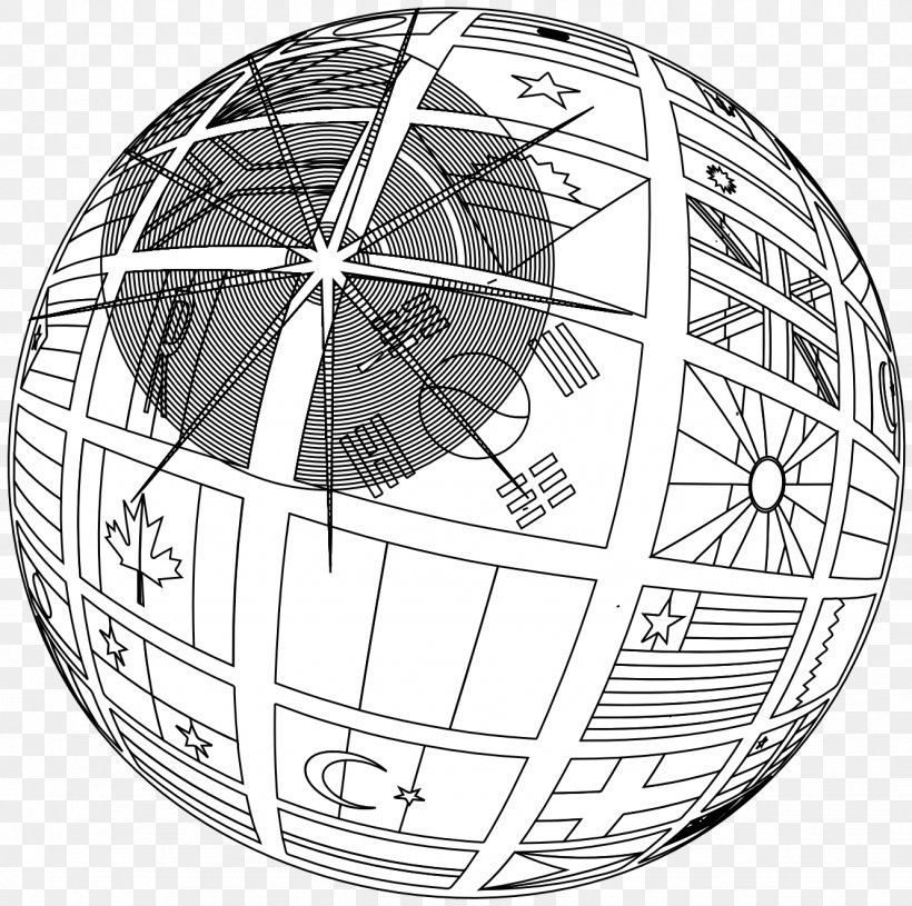 Globe Black And White Line Art Clip Art, PNG, 1331x1324px, Globe, Area, Art, Ball, Bicycle Wheel Download Free