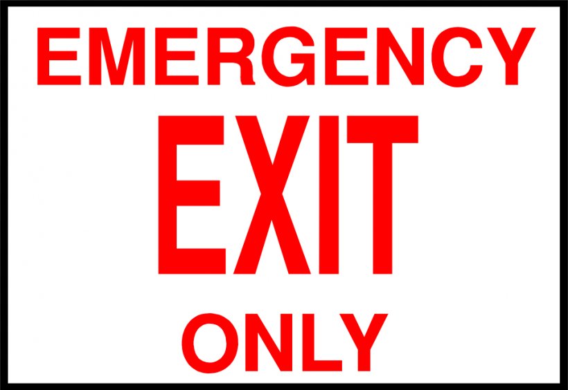 Exit Sign Emergency Exit Safety Sticker, PNG, 958x660px, Exit Sign, Advertising, Alarm Device, Area, Banner Download Free