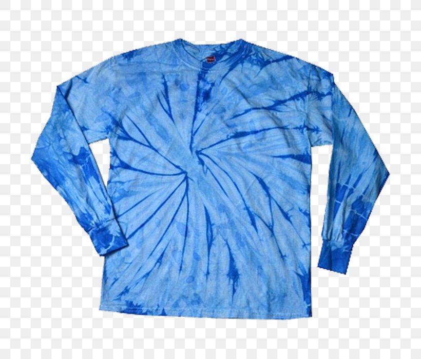 Long-sleeved T-shirt Blue Amazon.com Tie-dye, PNG, 700x700px, Tshirt, Active Shirt, Amazoncom, Azure, Baby Blue Download Free