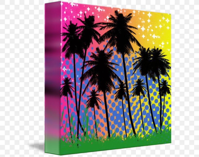 Arecaceae Desktop Wallpaper Painting Pop Art, PNG, 606x650px, Arecaceae, Arecales, Art, Canvas, Flower Download Free