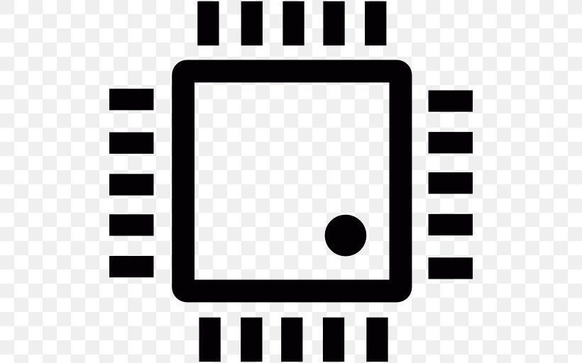 Central Processing Unit Microprocessor, PNG, 512x512px, Central Processing Unit, Area, Black, Black And White, Brand Download Free